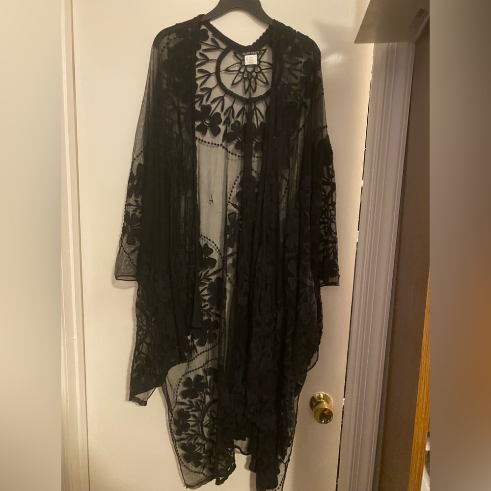 Black sheer  kimono